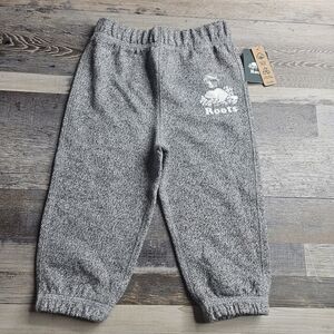 Roots Baby Sweatpants NEW 12-18 Months Grey Large